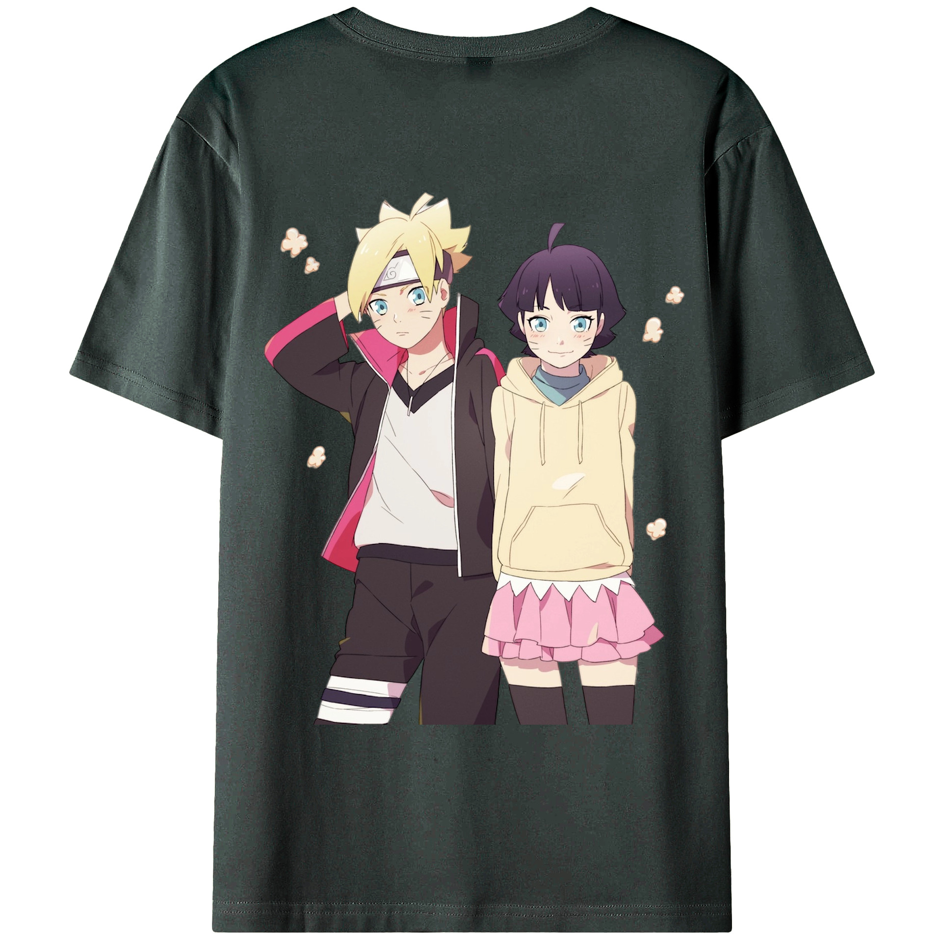 （画像用） NARUTO -ナルト- うずまき ボルト Uzumaki Boruto 綿100％ メンズ半袖Tシャツ（バックプリント） 通気性